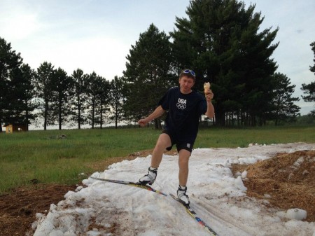 Igor Badamshin: photograph is titled &quotSnowflakes, ice cream, and Igor,&quot by former CXC Group elite coach Bill Pierce. Badamshin was the CXC program head coach right up until his sudden death in January 2014. (Photograph: cxcnewsfeed.wordpress.com) 