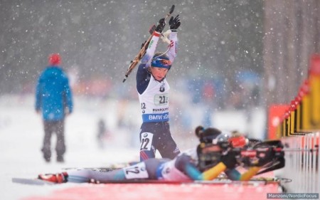 U.S. second-leg skier Hannah Dreissigacker after her susceptible shooting stage, exactly where she utilised 3 spares and went on to preserve her team in 10th in the women's relay in Ruhpolding, Germany. (Photo: USBA/NordicFocus) 