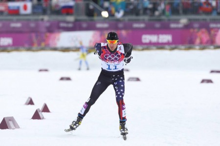 Andy Newell in qualification for the individual sprint on Tuesday. After a tough leg of the 4 x 10 k relay, Newell says he is sick, and is no longer part of the American pairing for Wednesday's team sprint.