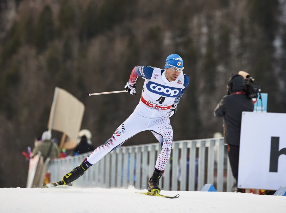 Andy Newell (U.S. Ski Staff) on his way to 24th in the men's one.2 k freestyle sprint qualifier at the World Cup in Planica, Slovenia. He went on to area 23rd total. (Photograph: Fischer/NordicFocus) 