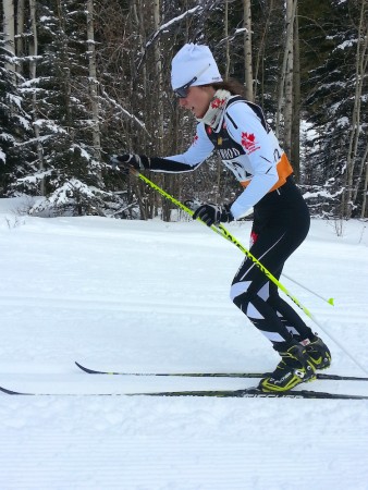 Frédérique Vézina of the Pierre-Harvey Training Centre for the duration of a NorAm race.