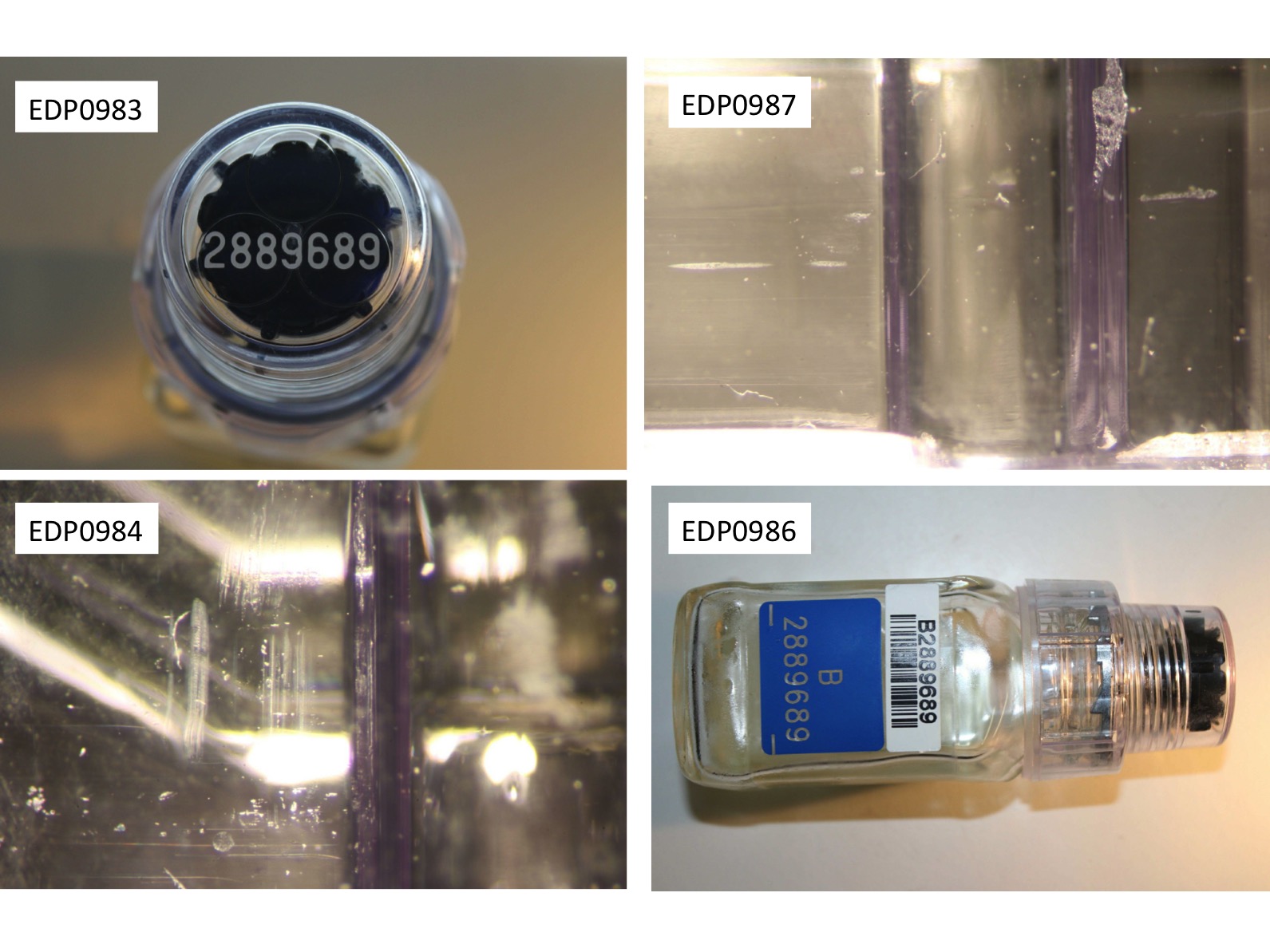Photos of the sample bottle from the McLaren report's evidence packet.