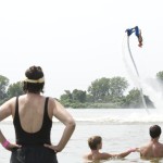 Iguana Water Sports activities from Lake of the Ozarks place on a flyboard demo.