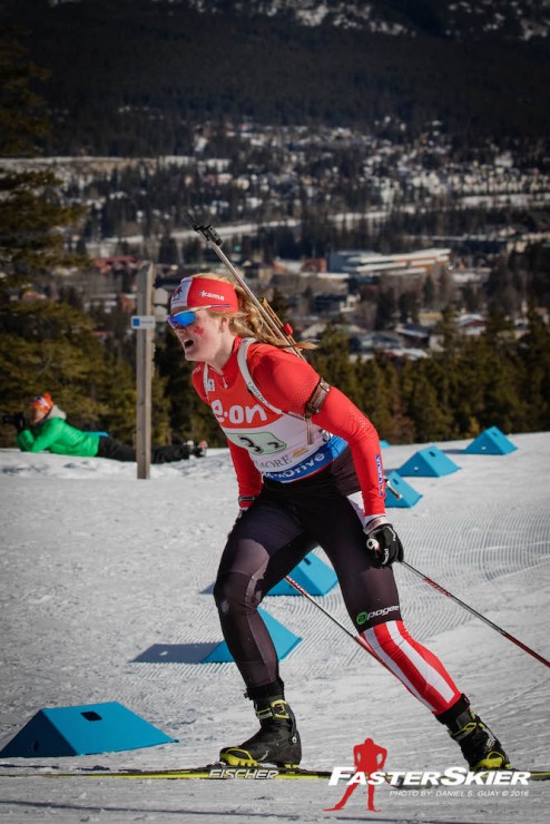 Sarah Beaudry employed just one spare to clean two stages during the 2nd leg of the IBU Planet Cup mixed relay in Canmore, Alberta, to come by way of the second exchange in sixth. Canada eventually positioned sixth to tie the team's best result in the mixed relay. (Photograph: Daniel S. Guay)