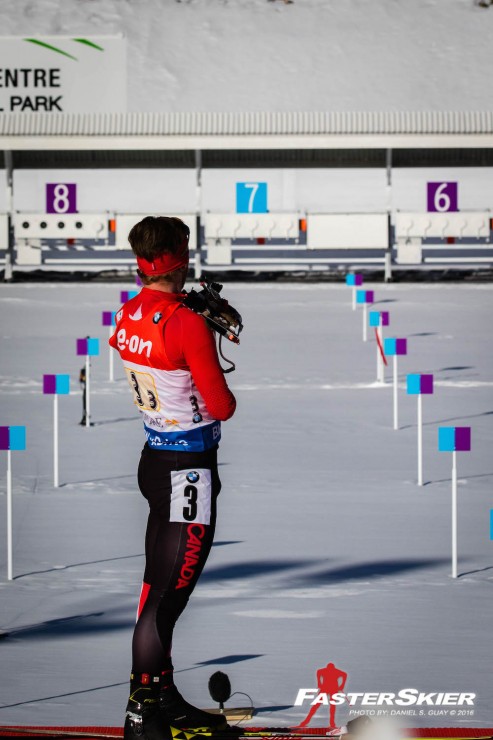 Canada's third leg of the mixed relay, Macx Davies utilized 1 spare to clean his standing stage and left the variety in seventh prior to handing off to anchor Brendan Green (not shown) in the IBU Globe Cup mixed relay in Canmore, Alberta. Canada positioned sixth to tie a crew ideal. (Photo: Daniel S. Guay)