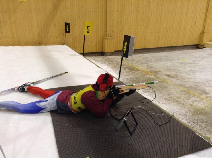 CXC Para Nordic Crew member Steve Baskis training with U.S. Paralympics Nordic Program in the ski tunnel in Torsby, Sweden, earlier this month. (Photograph: CXC Skiing/Facebook)