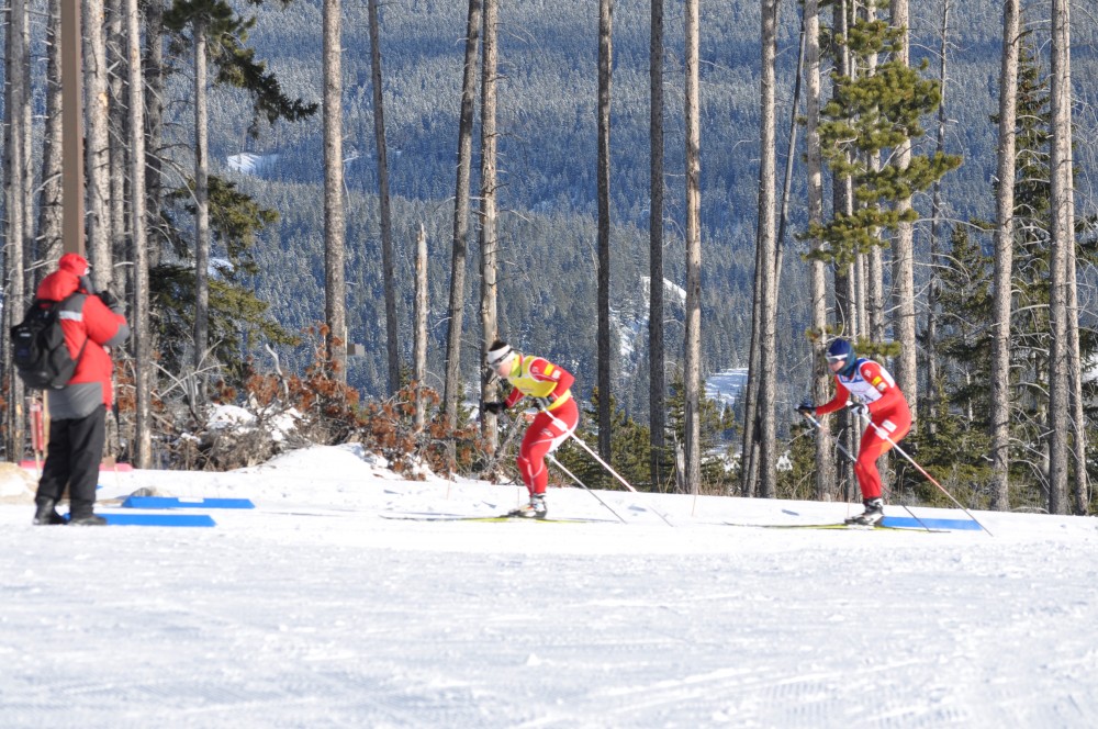 Reid Pletcher (l) guiding U.S. Paralympic nordic skier, Jake Adicoff throughout the 2014 Winter Olympic Games in Sochi, Russia. (Photo: Courtesy Photograph)