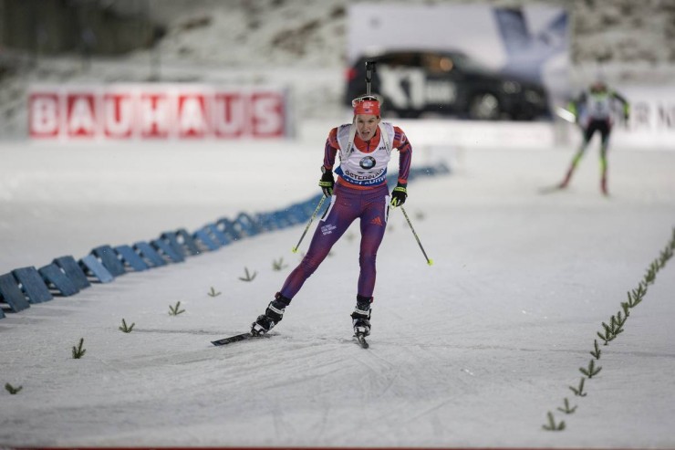 Clare Egan (US Biathlon) racing to a occupation-ideal 16th in the women's seven.five k sprint on Saturday at the IBU Globe Cup in Östersund, Sweden. (Photograph: USBA/NordicFocus)