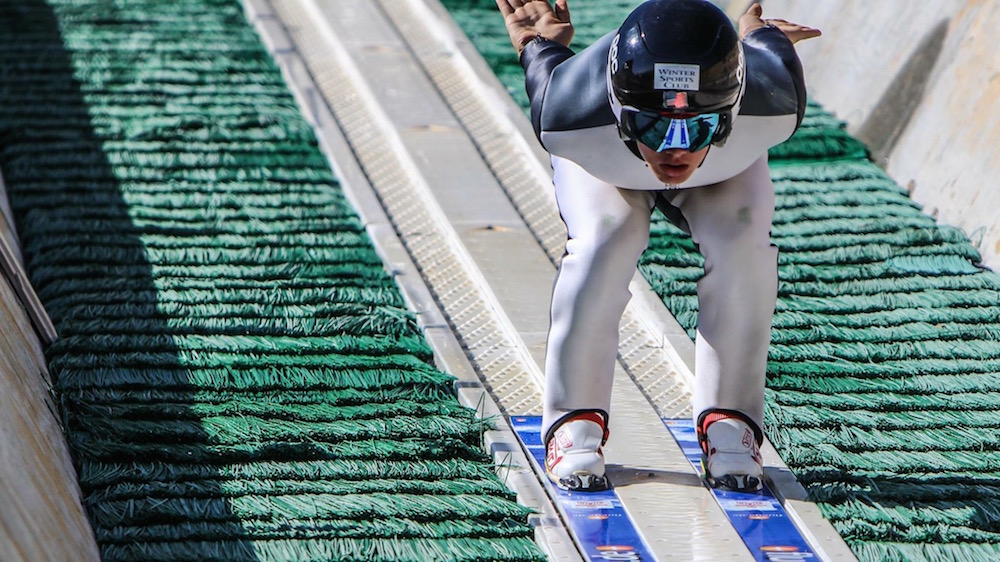 Jasper Good at jumps training in Park City, Utah. (Photo: Clint Jones)