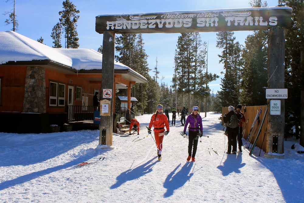 Hundreds of skiers took to the Rendezvous Ski Trails on Tuesday in West Yellowstone, Mont.