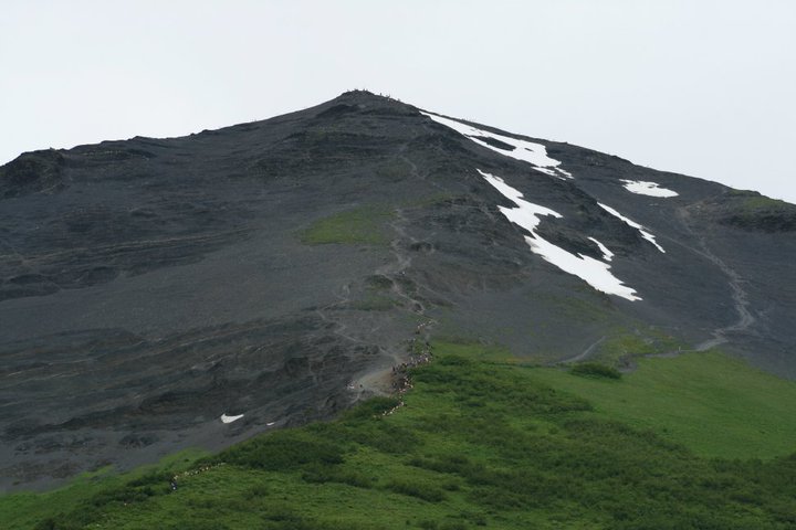 The three,022-foot Mount Marathon rises above over Seward, Alaska.