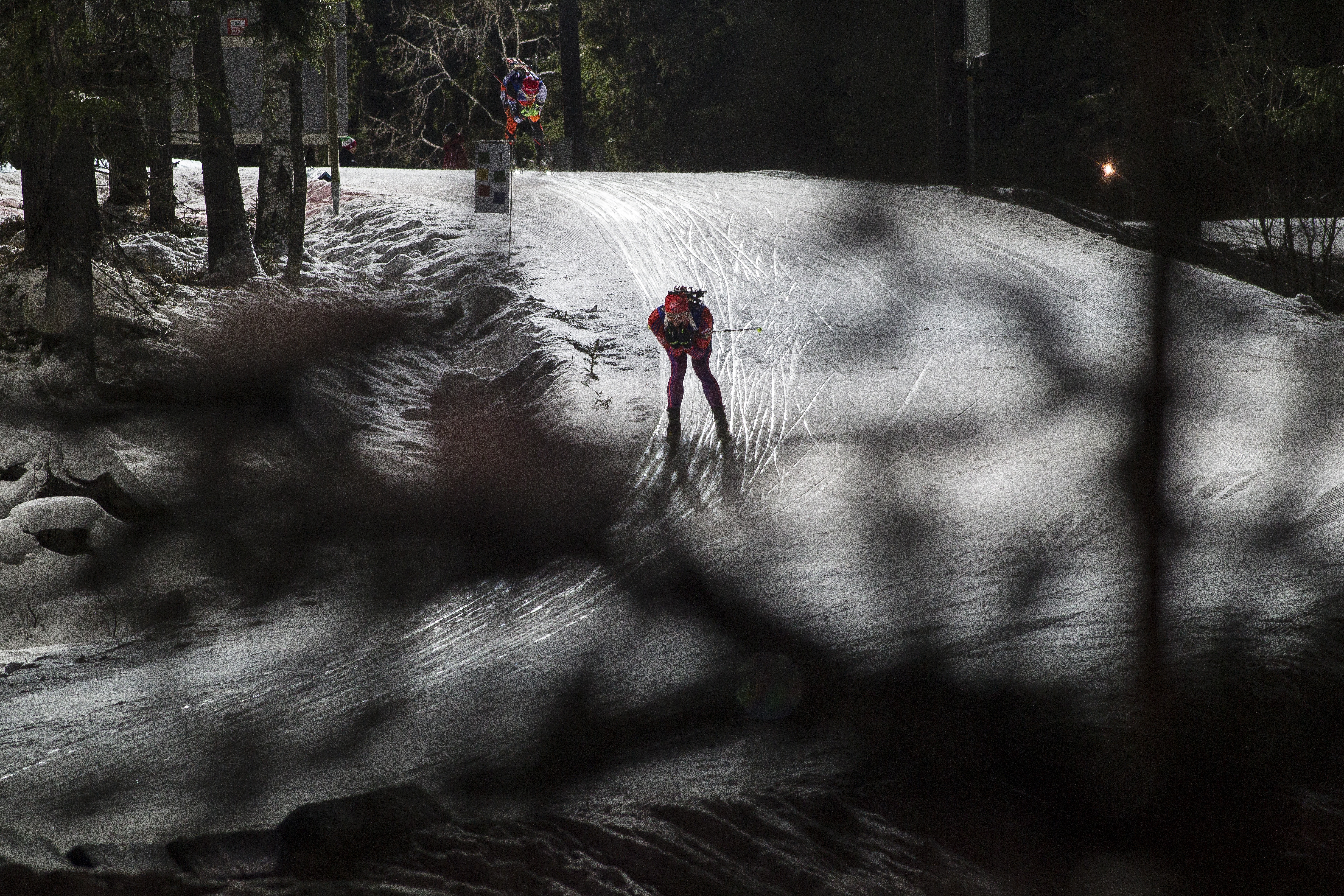 Sean Doherty will take a downhill below the vivid lights of the Oestersund trails. The 20-12 months-old American finished 17th in the initial person World Cup race of the season. (Photo: U.S. Biathlon / NordicFocus)