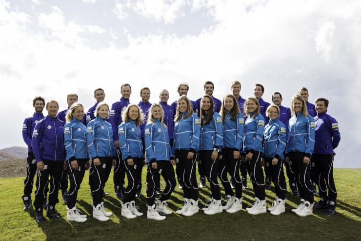 The 2015/2016 U.S. Nordic Ski and Nordic Mixed teams throughout a staff photo shoot in their new uniforms on Monday, Oct. 19, in Park City, Utah. (Photograph: USSA)