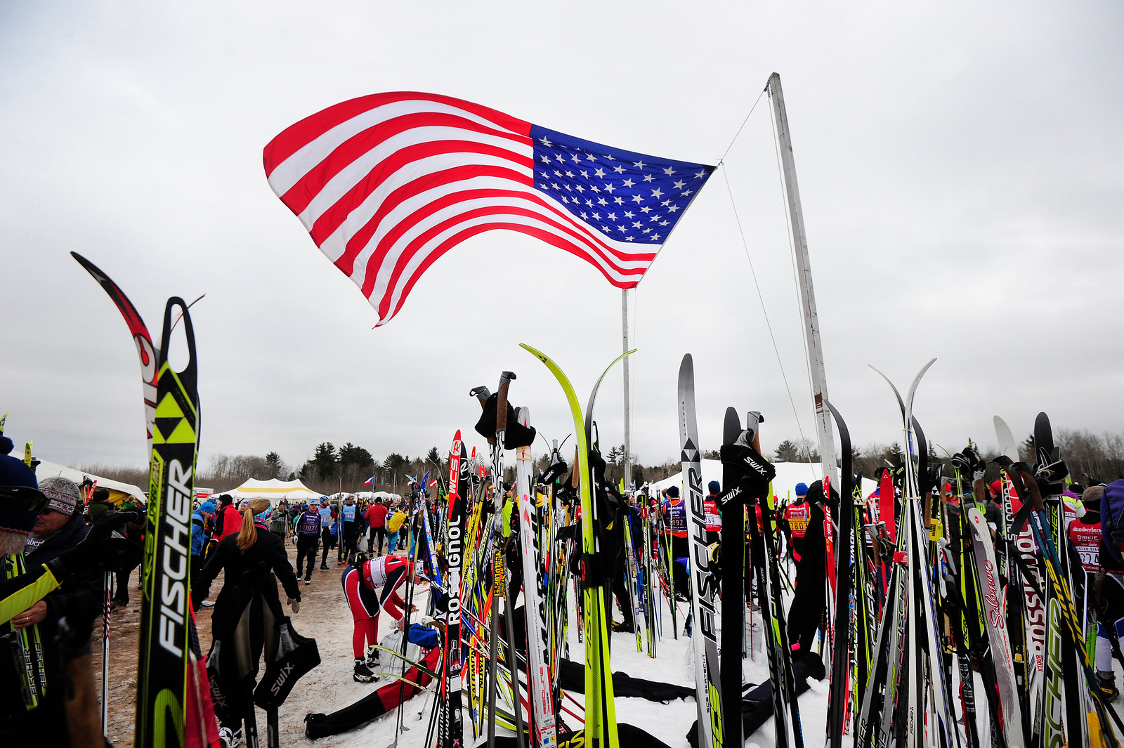Ski racing in America: nonetheless packed and enthusiastic, even when it's 32 degrees and raining. (Photo: USSA/Tom Kelly)