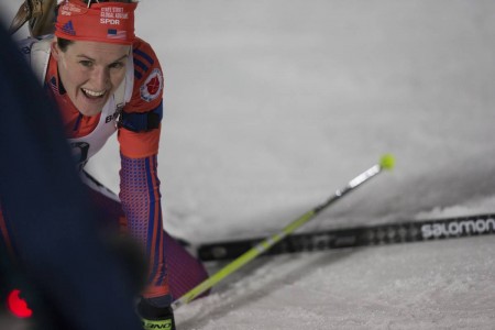 Clare Egan (US Biathlon) right after Saturday's 7.five k sprint in Östersund, Sweden. She cleaned and ended up 16th for a profession greatest. (Photo: USBA/NordicFocus) 